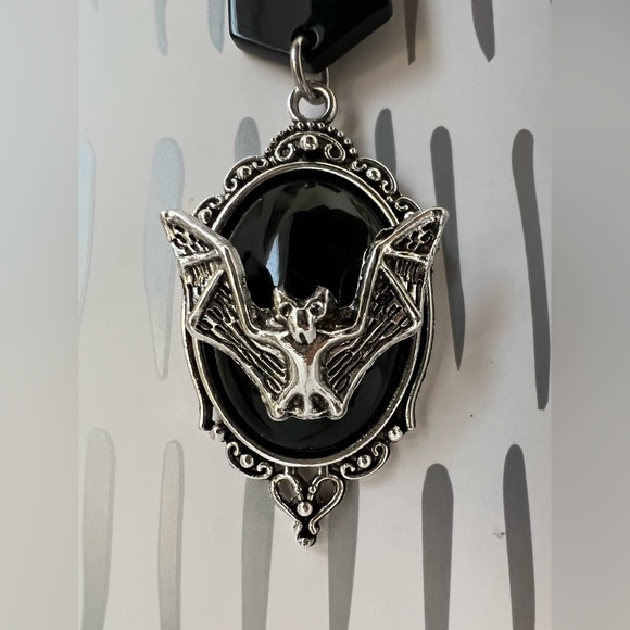 Goth Bat Earrings - Vampire Bat Gothic Earrings - Emo Black Earrings - Picture 2 of 8